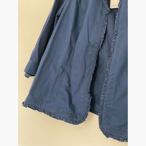 Chico's 3 Navy Open Ruffle Hem Blazer Jacket US XL/16 NEW Timeless Career D92 - Picture 9 of 14
